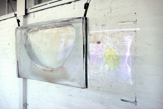 Untitled (Refresh), 2012, ice, digital video projection.
